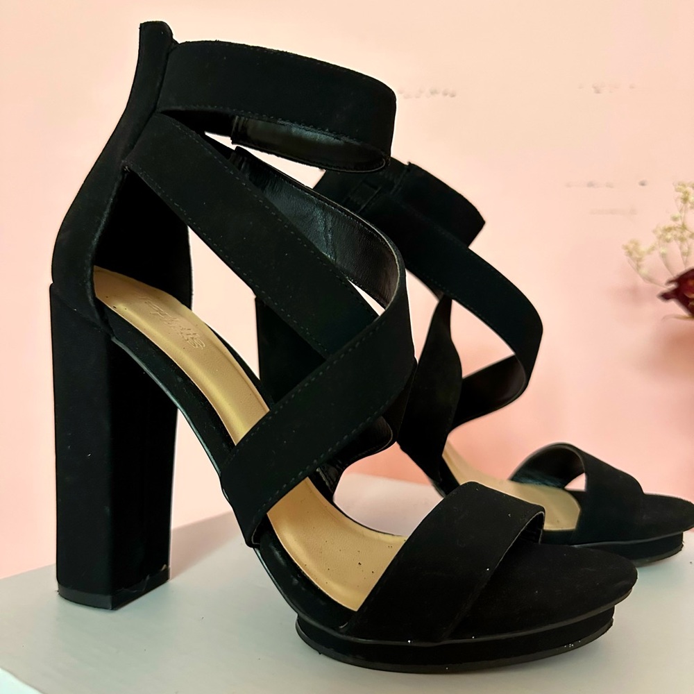 Black Strappy Heels